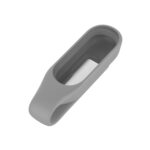 For For Xiaomi Mi Band 7 / 6 / 5 / 4 Steel Sheet Clip Silicone Watch Case(Grey)