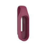 For For Xiaomi Mi Band 7 / 6 / 5 / 4 Steel Sheet Clip Silicone Watch Case(Wine Red)