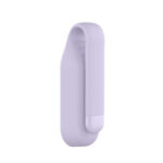 For For Xiaomi Mi Band 7 / 6 / 5 / 4 Steel Sheet Clip Silicone Watch Case(Light Purple)