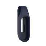 For For Xiaomi Mi Band 7 / 6 / 5 / 4 Steel Sheet Clip Silicone Watch Case(Midnight Blue)