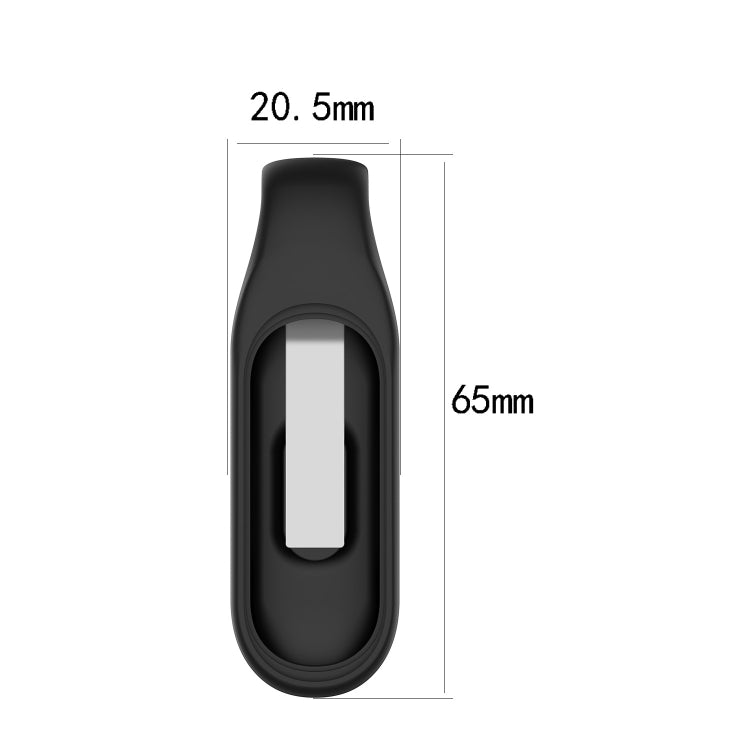 For For Xiaomi Mi Band 7 / 6 / 5 / 4 Steel Sheet Clip Silicone Watch Case(Light Purple)