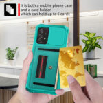 For Samsung Galaxy S20 ZM06 Card Bag TPU + Leather Phone Case(Cyan)