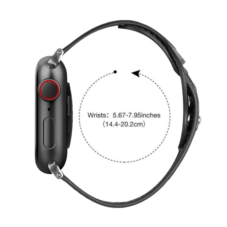 Woven Watch Strap For Apple Watch Series 8&7 41mm / SE 2&6&SE&5&4 40mm / 3&2&1 38mm(Black)