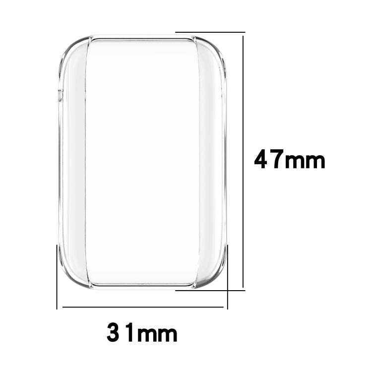 For Xiaomi Mi Band 7 Pro Full Coverage TPU Electroplating Protective Case(Transparent White)