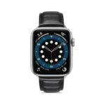 Genuine Leather Watch Band For Apple Watch Series 8&7 41mm / SE 2&6&SE&5&4 40mm / 3&2&1 38mm(Black)