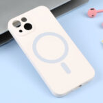 For iPhone 14 Liquid Silicone Magsafe Phone Case (White)