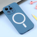 For iPhone 14 Pro Liquid Silicone Magsafe Phone Case(Blue)