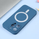 For iPhone 14 Pro Max Liquid Silicone Magsafe Phone Case (Blue)