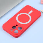 For iPhone 14 Pro Max Liquid Silicone Magsafe Phone Case (Red)