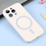 For iPhone 14 Pro Max Liquid Silicone Magsafe Phone Case (White)