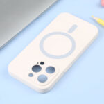 For iPhone 14 Pro Max Liquid Silicone Magsafe Phone Case (White)