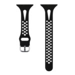 Water Drop Silicone Watch Band For Apple Watch Ultra 49mm / Series 8&7 45mm / SE 2&6&SE&5&4 44mm / 3&2&1 42mm(Black and Cold Grey)