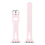 Water Drop Silicone Watch Band For Apple Watch Series 8&7 41mm / SE 2&6&SE&5&4 40mm / 3&2&1 38mm(Sea Blue and Pink)