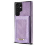 For Samsung Galaxy S22 Ultra 5G N.Bekus Vertical Flip Card Slot RFID Phone Case(Purple)