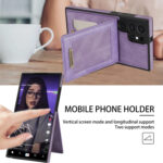 For Samsung Galaxy S22 Ultra 5G N.Bekus Vertical Flip Card Slot RFID Phone Case(Purple)