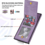 For Samsung Galaxy S22 Ultra 5G N.Bekus Vertical Flip Card Slot RFID Phone Case(Purple)