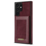 For Samsung Galaxy S22 Ultra 5G N.Bekus Vertical Flip Card Slot RFID Phone Case(Wine Red)