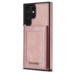 For Samsung Galaxy S22 Ultra 5G N.Bekus Vertical Flip Card Slot RFID Phone Case(Rose Gold)