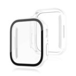 Life Waterproof 2 in 1 PC Frame + Tempered Glass Protective Case For Apple Watch Series 8 / 7 45mm(White)