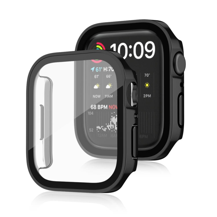 Life Waterproof 2 in 1 PC Frame + Tempered Glass Protective Case For Apple Watch Series 8 / 7 45mm(Black)