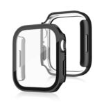 Life Waterproof 2 in 1 PC Frame + Tempered Glass Protective Case For Apple Watch Series 8 / 7 45mm(Black)