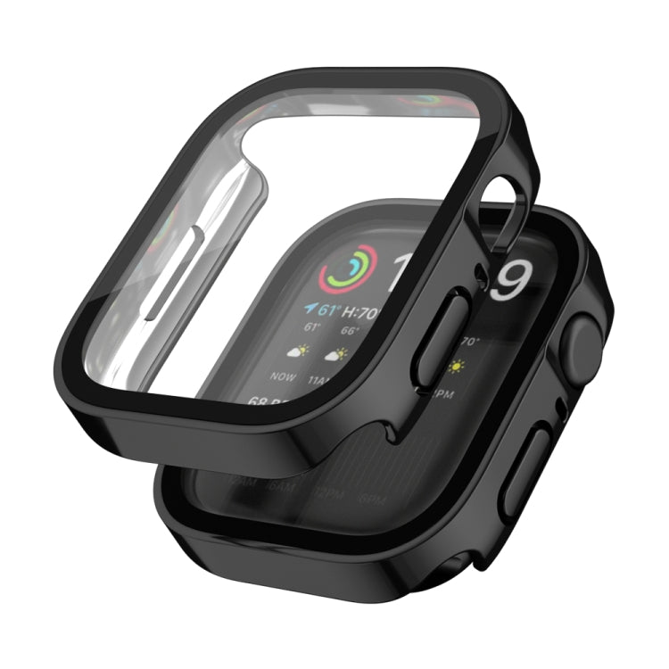 Life Waterproof 2 in 1 PC Frame + Tempered Glass Protective Case For Apple Watch Series 8 / 7 45mm(Black)