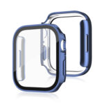 Life Waterproof 2 in 1 PC Frame + Tempered Glass Protective Case For Apple Watch Series 8 / 7 45mm(Blue)