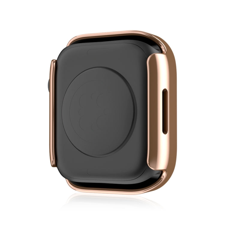 Life Waterproof 2 in 1 PC Frame + Tempered Glass Protective Case For Apple Watch Series 8 / 7 45mm(Rose Gold)