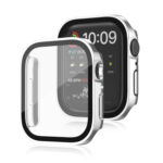 Life Waterproof 2 in 1 PC Frame + Tempered Glass Protective Case For Apple Watch Series 8 / 7 45mm(Silver)