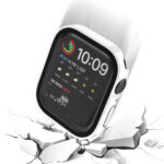 Life Waterproof 2 in 1 PC Frame + Tempered Glass Protective Case For Apple Watch Series 8 / 7 41mm(White)