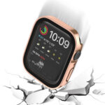 Life Waterproof 2 in 1 PC Frame + Tempered Glass Protective Case For Apple Watch Series 8 / 7 41mm(Rose Gold)