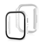 Life Waterproof Frosted 2 in 1 PC Frame + Tempered Glass Protective Case For Apple Watch Series 8 / 7 45mm(White)