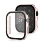 Life Waterproof Frosted 2 in 1 PC Frame + Tempered Glass Protective Case For Apple Watch Series 8 / 7 45mm(Pink)