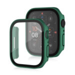 Life Waterproof Frosted 2 in 1 PC Frame + Tempered Glass Protective Case For Apple Watch Series 8 / 7 45mm(Green)