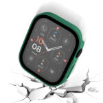 Life Waterproof Frosted 2 in 1 PC Frame + Tempered Glass Protective Case For Apple Watch Series 8 / 7 45mm(Green)