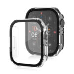 Life Waterproof Frosted 2 in 1 PC Frame + Tempered Glass Protective Case For Apple Watch Series 8 / 7 45mm(Transparent)