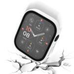 Life Waterproof Frosted 2 in 1 PC Frame + Tempered Glass Protective Case For Apple Watch Series 8 / 7 41mm(White)