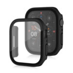 Life Waterproof Frosted 2 in 1 PC Frame + Tempered Glass Protective Case For Apple Watch Series 8 / 7 41mm(Black)