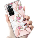 For Xiaomi Redmi Note 11 Electroplated Marble Pattern TPU Phone Case(Rose Pink White)