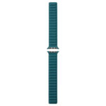 Magnetic Two-color Loop Slim Leather Watch Band For Apple Watch Ultra 49mm / Series 8&7 45mm / SE 2&6&SE&5&4 44mm / 3&2&1 42mm(Malachite Green)