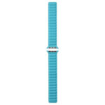 Magnetic Two-color Loop Slim Leather Watch Band For Apple Watch Series 8&7 41mm / SE 2&6&SE&5&4 40mm / 3&2&1 38mm(Lake Blue)