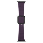 Black Square Buckle Silicone Watch Band For Apple Watch Ultra 49mm / Series 8&7 45mm / SE 2&6&SE&5&4 44mm / 3&2&1 42mm(Crimson Cherry)