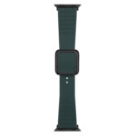 Black Square Buckle Silicone Watch Band For Apple Watch Ultra 49mm / Series 8&7 45mm / SE 2&6&SE&5&4 44mm / 3&2&1 42mm(Olive Green)