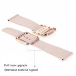 Rose Gold Square Buckle Microfiber Leather Watch Band For Apple Watch Ultra 49mm / Series 8&7 45mm / SE 2&6&SE&5&4 44mm / 3&2&1 42mm(Brown)