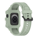 Integrated Silicone Watch Band For Apple Watch Series 8&7 45mm / SE 2&6&SE&5&4 44mm / 3&2&1 42mm(Mint Green)
