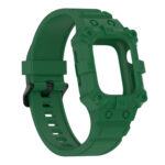 Integrated Silicone Watch Band For Apple Watch Series 8&7 45mm / SE 2&6&SE&5&4 44mm / 3&2&1 42mm(Olive Green)