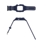 Integrated Silicone Watch Band For Apple Watch Series 8&7 45mm / SE 2&6&SE&5&4 44mm / 3&2&1 42mm(Navy Blue)