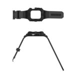 Integrated Silicone Watch Band For Apple Watch Series 8&7 45mm / SE 2&6&SE&5&4 44mm / 3&2&1 42mm(Black)