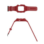 Integrated Silicone Watch Band For Apple Watch Series 8&7 45mm / SE 2&6&SE&5&4 44mm / 3&2&1 42mm(Red)