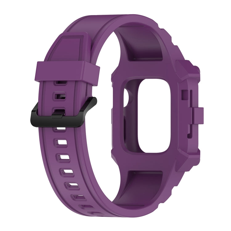 Integrated Silicone Watch Band For Apple Watch Series 8&7 45mm / SE 2&6&SE&5&4 44mm / 3&2&1 42mm(Purple)